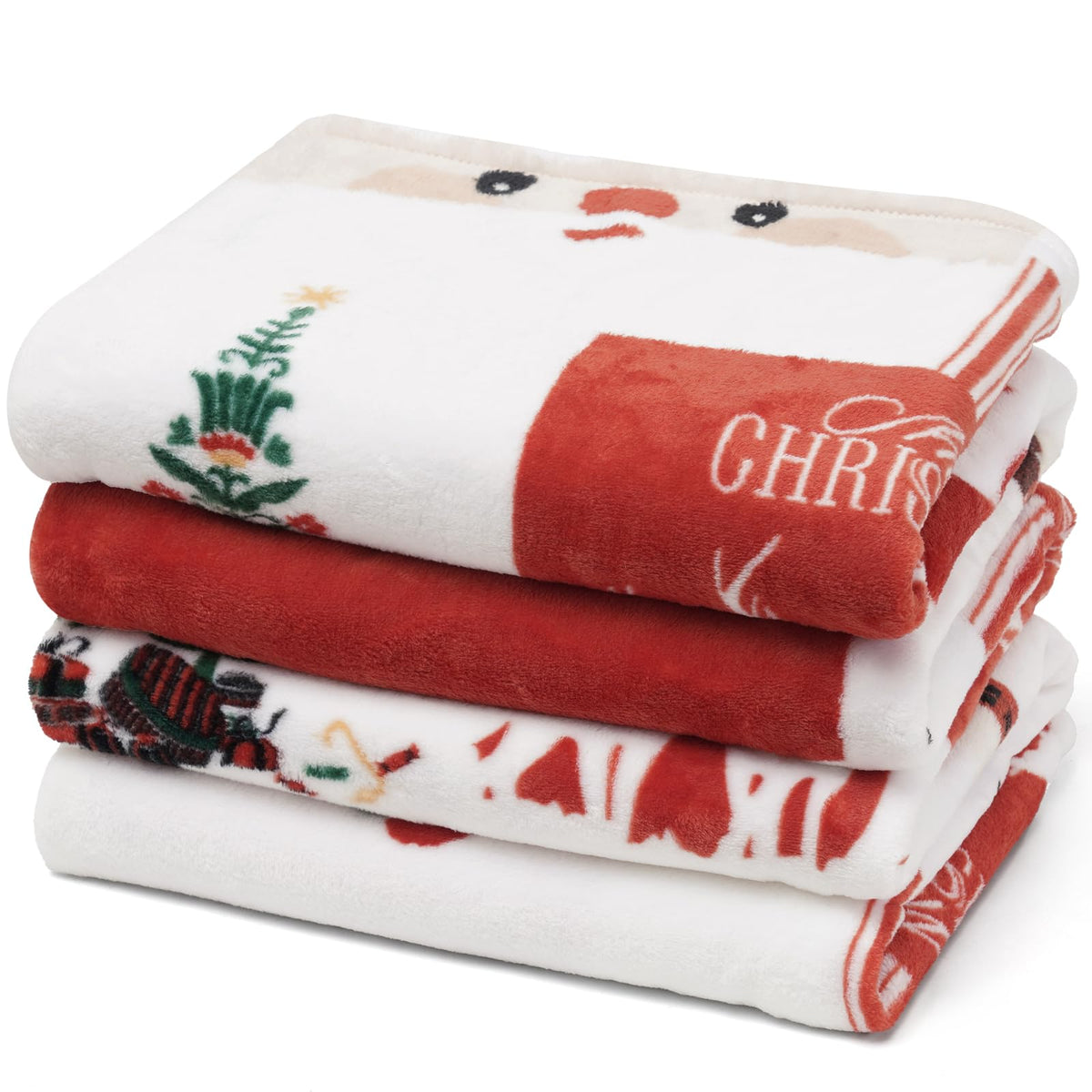 Phf Printed Fleece Blanket Twin Size, No Shed No Pilling Ultra Soft Plush Cozy Xmas Prints Theme Home D  Cor Flannel Blanket For