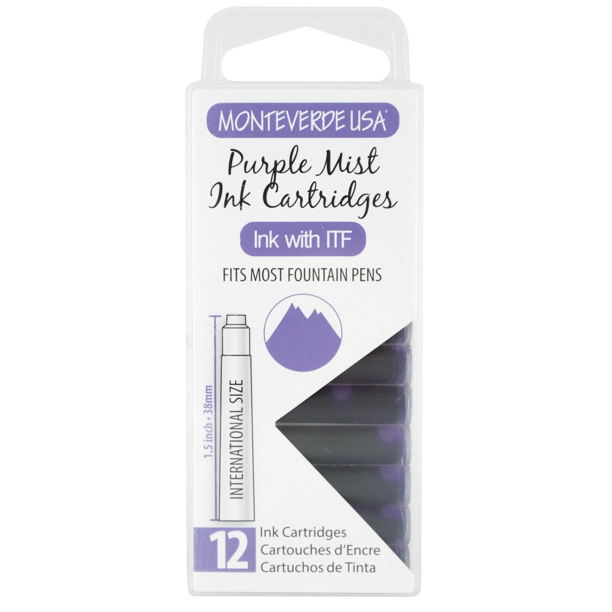 Monteverde Ink Cartridge (Standard Size), Purple Mist