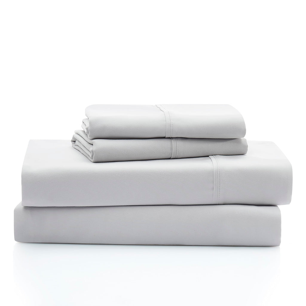 Ugg Hedi King Sheet Set 4-Piece Luxury Cooling Sheets Deep Pockets Premium Bedding With 2 Pillow Shams Hypoallergenic Machine Washable Soft Lightweight Bed Set For Bedroom, King, Stone Grey
