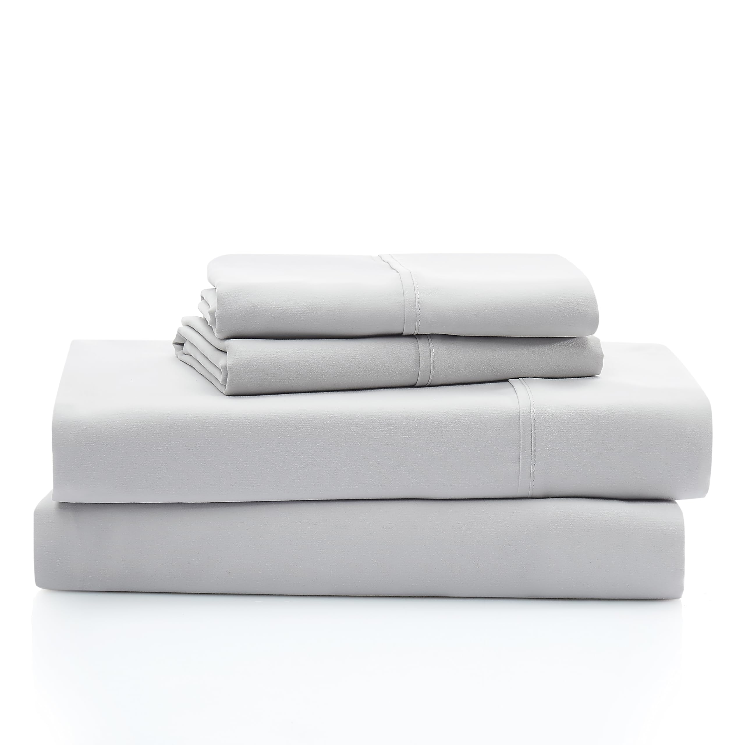 Ugg Hedi King Sheet Set 4-Piece Luxury Cooling Sheets Deep Pockets Premium Bedding With 2 Pillow Shams Hypoallergenic Machine Washable Soft Lightweight Bed Set For Bedroom, King, Stone Grey