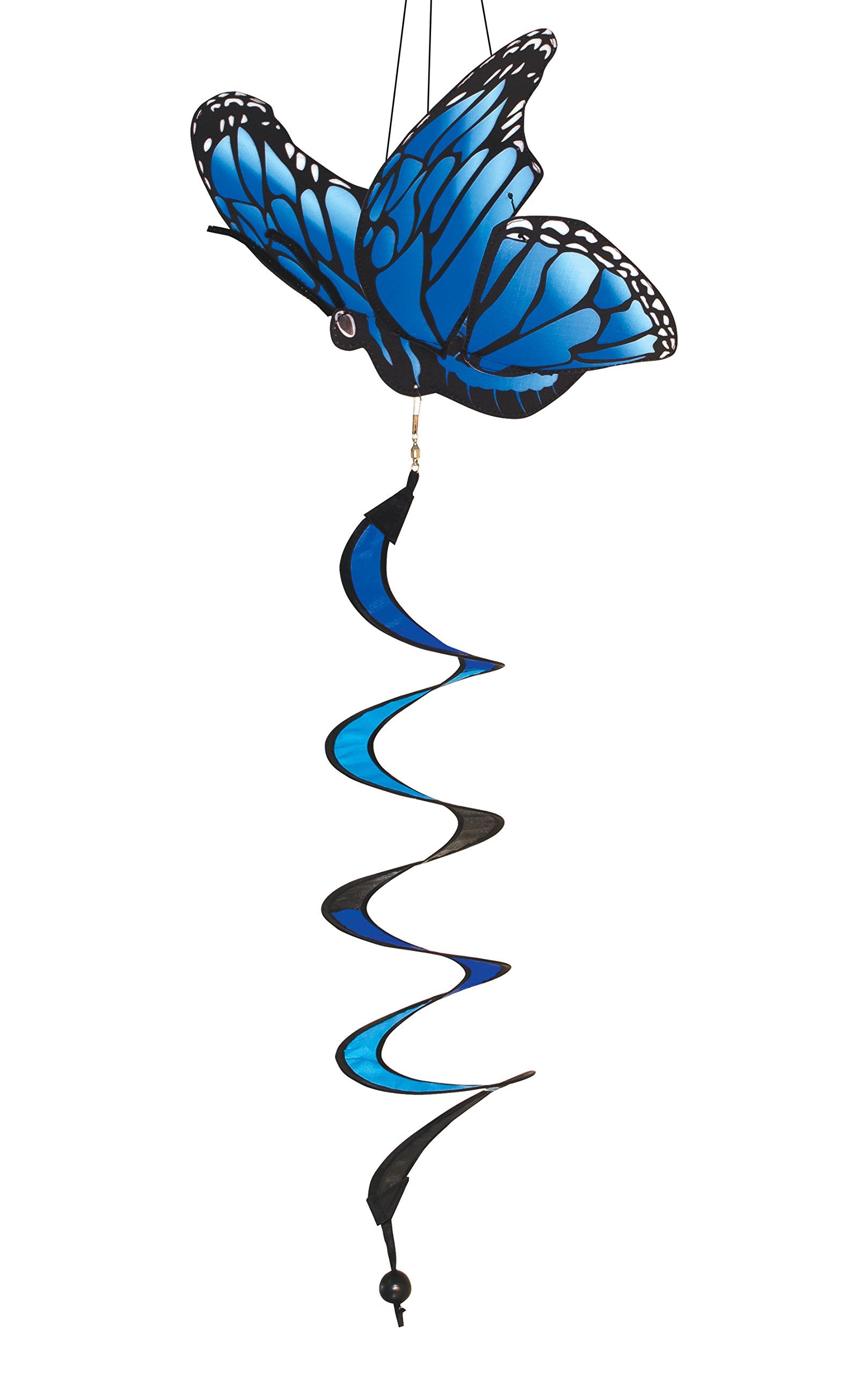 In The Breeze Blue Morpho Butterfly Theme Twister Outdoor Hanging Decoration, 4980