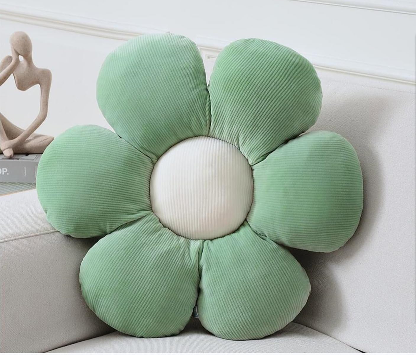 Vdoioe Flower Pillow,Flowershaped Throw Pillow Cushion Seating Six Petal23.26 Green Flower Plushthrow Pillow Floor Pillows Home