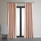 Hpd Half Price Drapes Signature Velvet Thermal Blackout Curtains For Living Room 84 Inch Long (1 Panel) Rod Pocket Insulated Blackout Curtains For Bedroom Window Curtains, 50W X 84L, Rosey Dawn