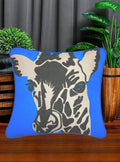 Sajavat Home Cotton Animal Printed Cushion Cover 16X16 Inches Cobalt Blue (Pack Of 1)
