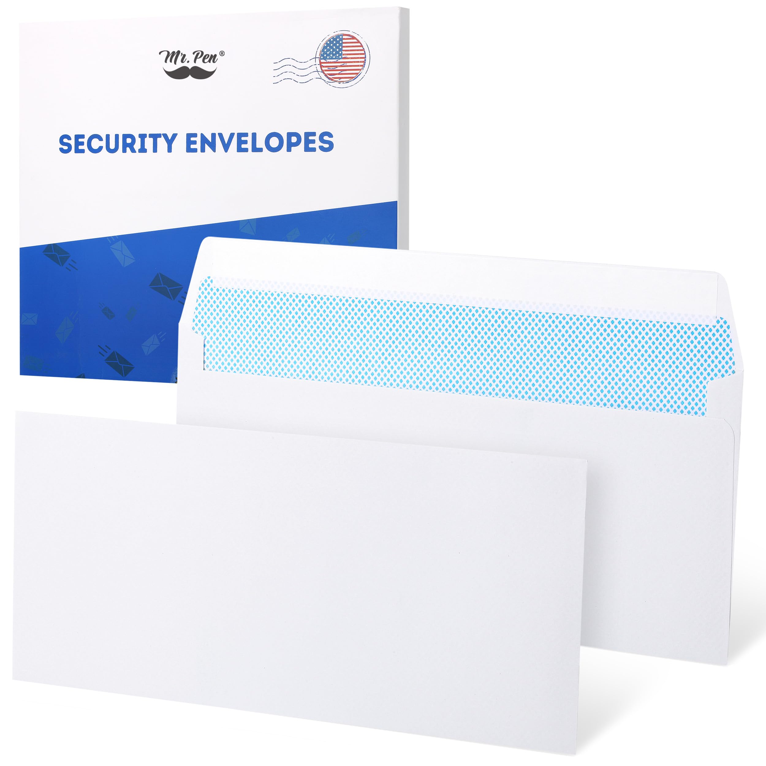 Mr. Pen- Security Envelopes #10, 50 Pack, Business Envelopes Self Seal, Security Envelopes Peel And Seal