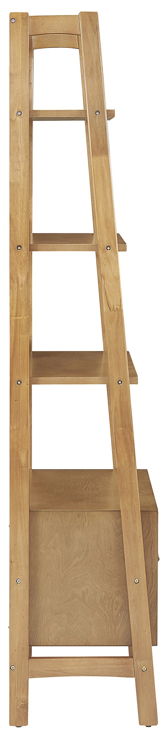 Crosley Furniture Landon Small Bookshelf Etagere, Bookcase Storage with Shelves and File Drawer, Acorn