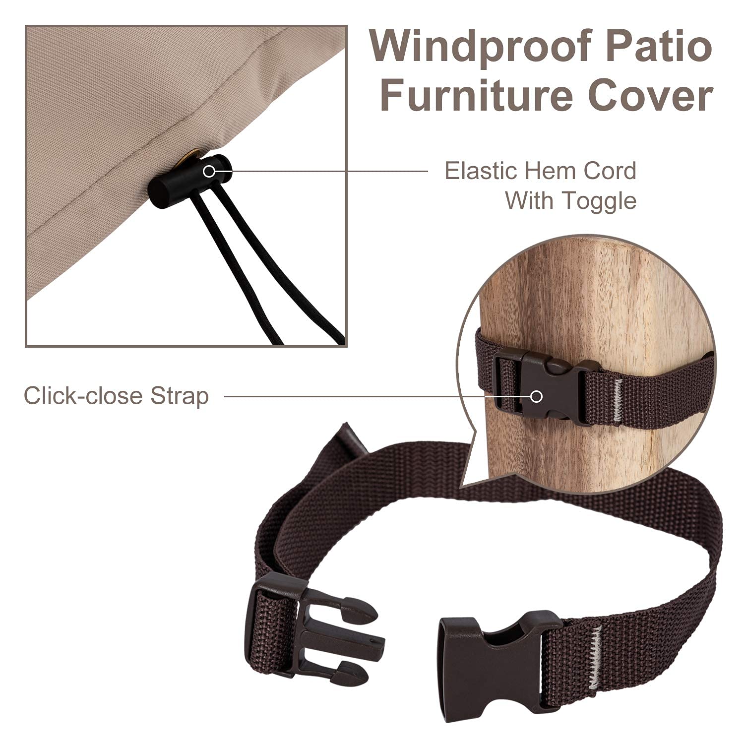 Square Patio Table Cover 92''L X 92''W X 32''H Waterproof 600D Patio Dining Table And Chairs Cover Square Large