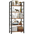 SageNest 5 Tier Bookshelf, Free Standing Bookcase with Open Storage Shelves