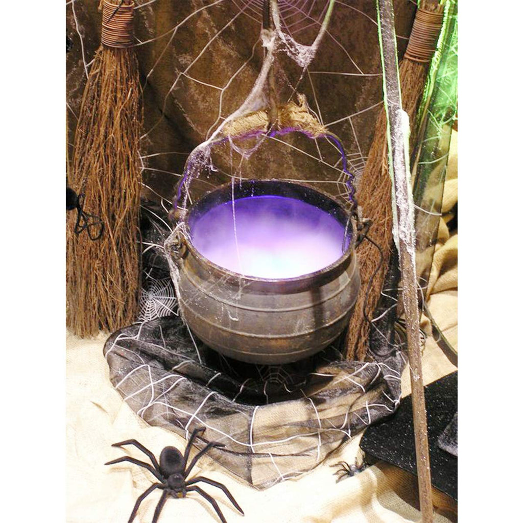 Akeydeco Halloween Party Mist Maker,Ultrasonic Water Pond Fountain Fogger 9 Led Red Yellow And Blue Light Flashes Aluminum Atomi
