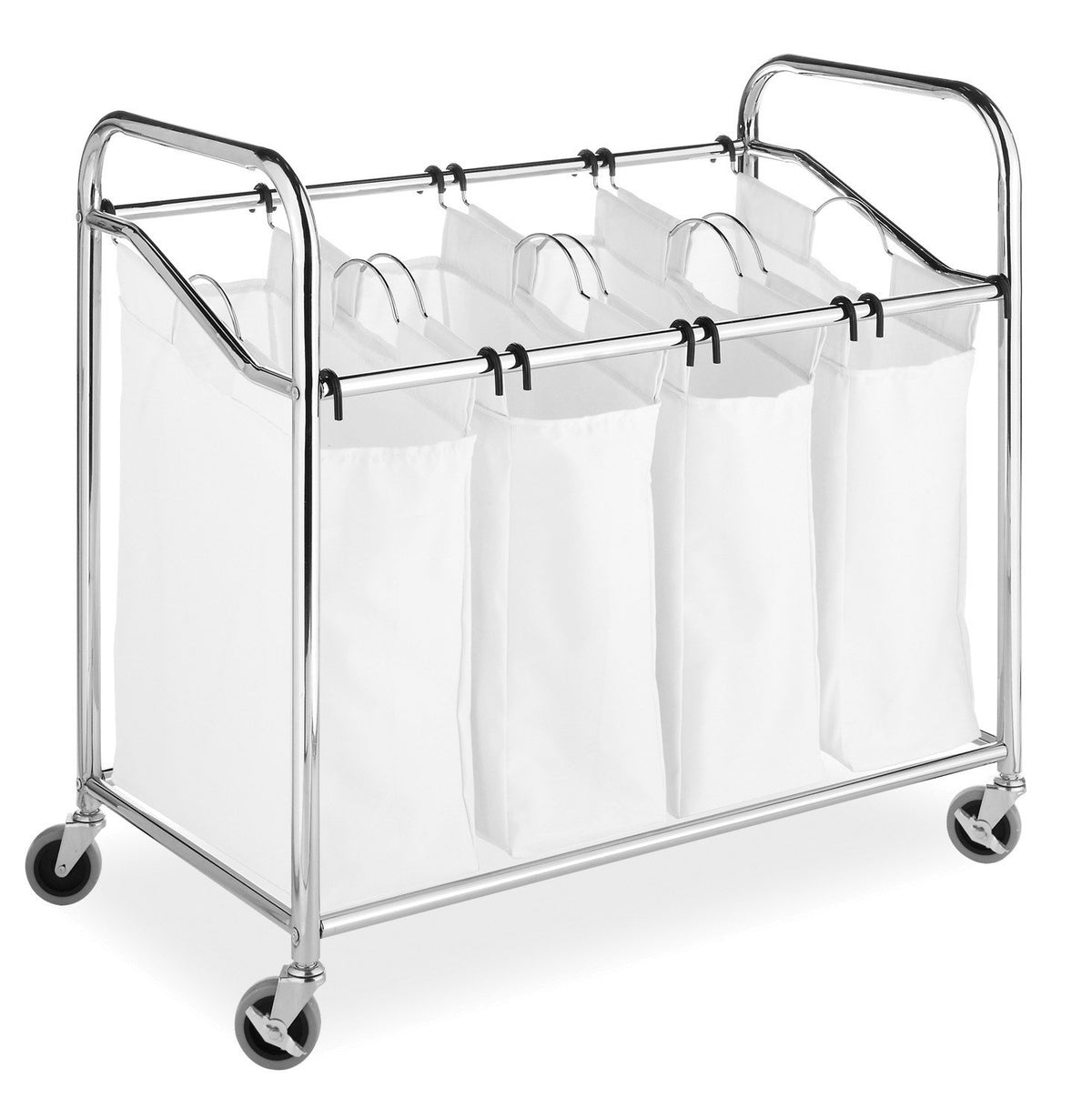Laundry Sorter 4 Section Chrom