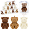 Hoolerry 30 Pcs Baby Shower Favors Bear Candles Favors with 30 Boxes Bear Shaped Candles Handmade Mini Bear Candles Bulk for Bab