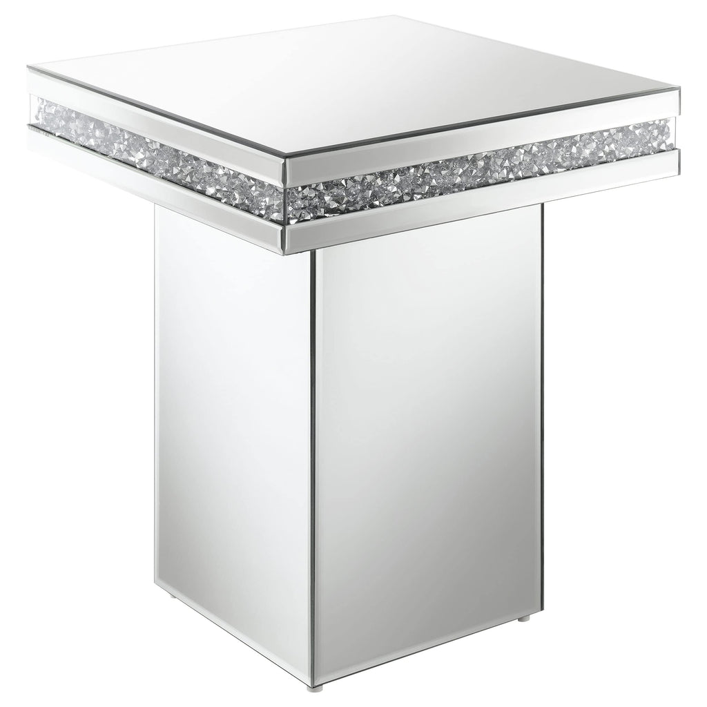 Coaster Home Furnishings Elora Pedestal Square Top Accent Table Mirror