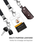 Teskyer Lanyards For Cruise Ship Cards, Lanyards With Waterproof Extra Thick Plastic Clear Badge Holders, Resealable Zip Id Card