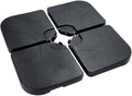 Homshade Patio Umbrella Stand Base - 4-Piece 265Lbs Outdoor Offset Cantilever Umbrella Heavy Duty Weights Square Base Water Or S
