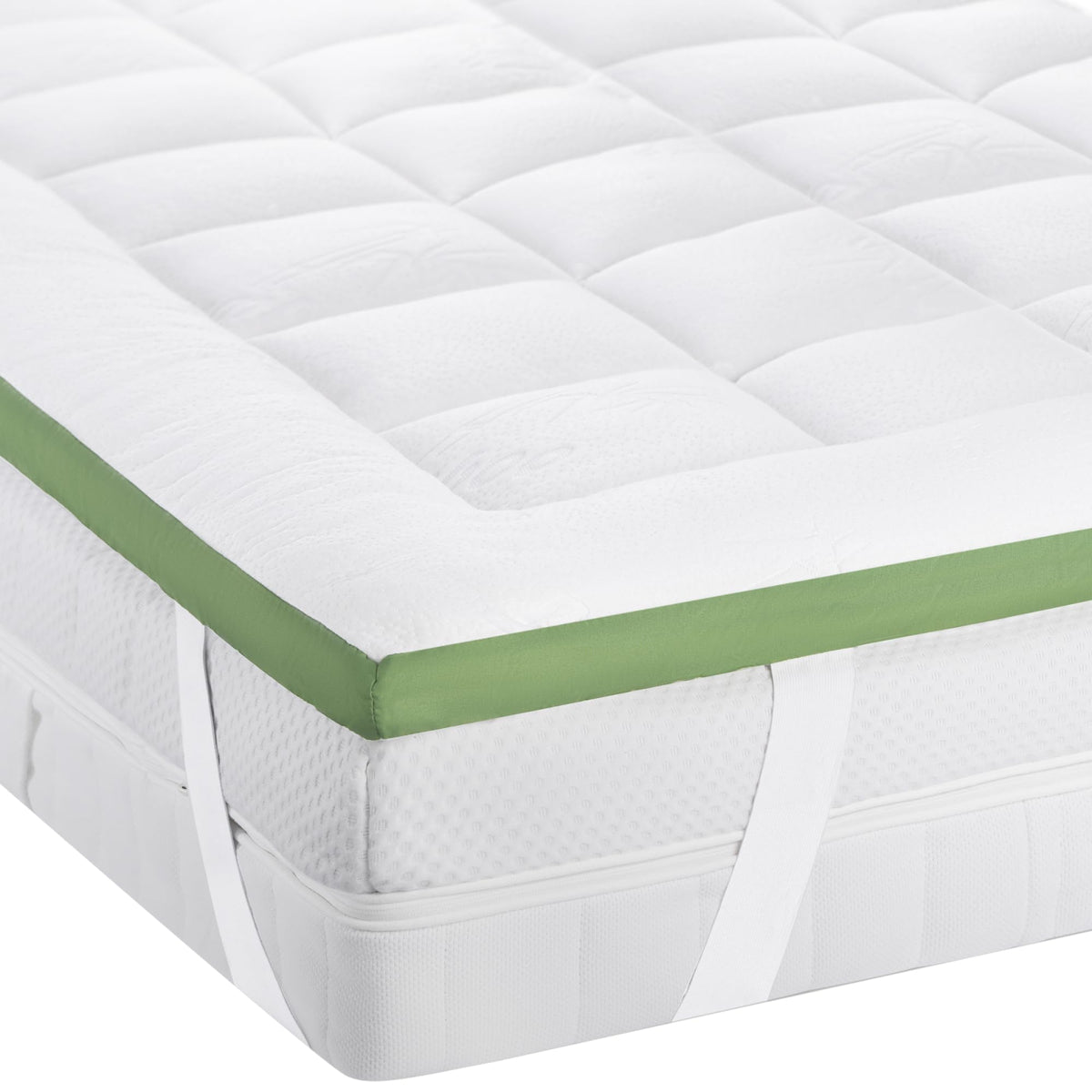 King Mattress Topper 2 Inch Viscose Made From Bamboo - Cooling Breathable Pillow Top Mattress Pad For Back Pain Relief - Deep Po