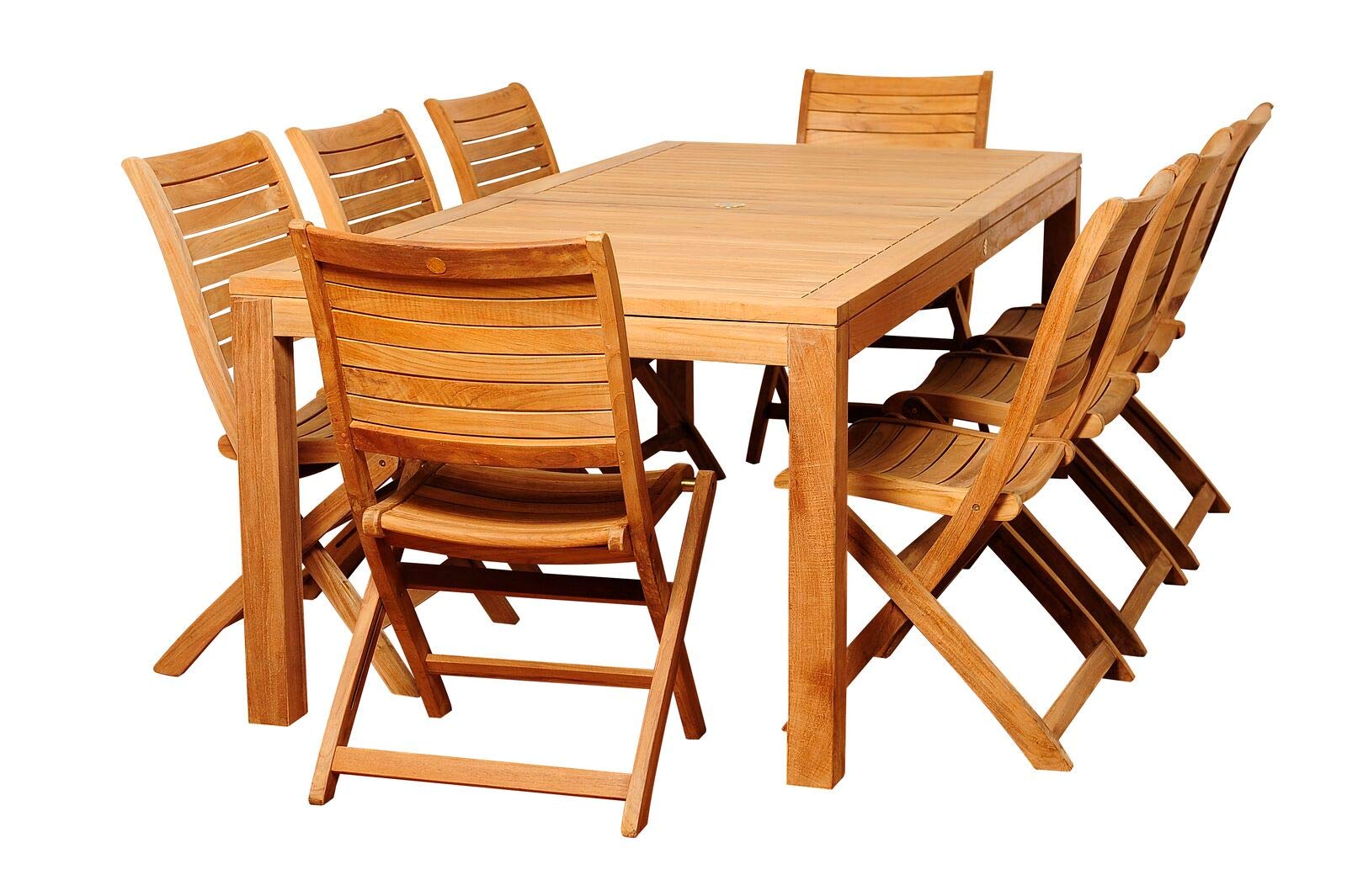 International Home Amazonia Teak 9 Piece Patio Dining Set