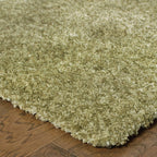 HomeRoots 508989 8 x 11 ft. Olive Green Shag Tufted Handmade Stain Resistant Area Rug