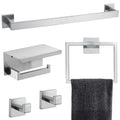 Brushed Nickel Bathroom Towel Bar Set Bathroom Accessories Hardware Set Including Towel Bar Towel Ring Coat Hook and Toilet Pape