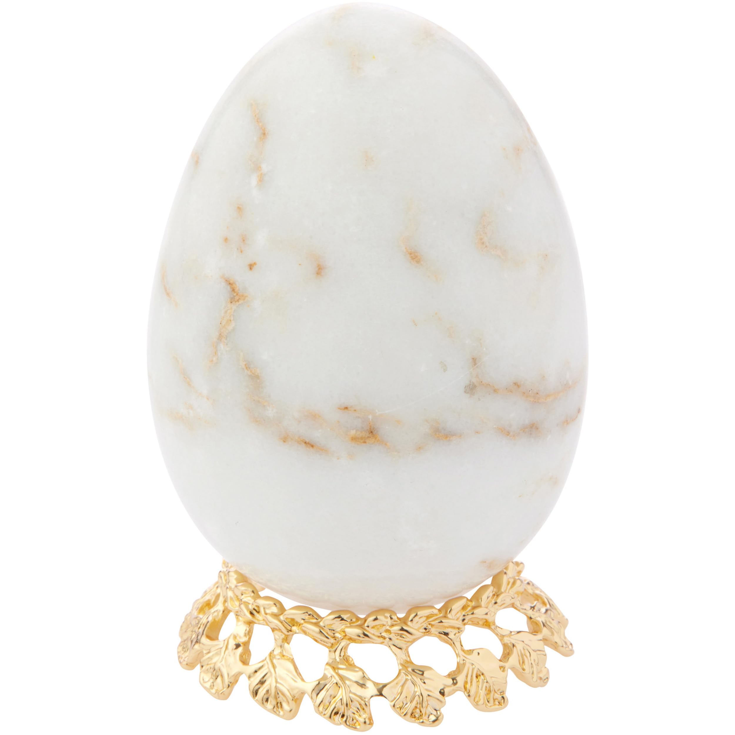 Bard'S Gold-Toned Egg Stand/Holder -Leaf Motif, 1.125'' Diameter