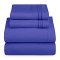Hearth & Harbor Rv Short Queen Size Sheets - 4 Piece Bed Sheet Set, Hotel Luxury Double Brushed Bed Sheets - Extra Soft Bedding Sheets & Pillowcases, Short Queen, Royal Blue
