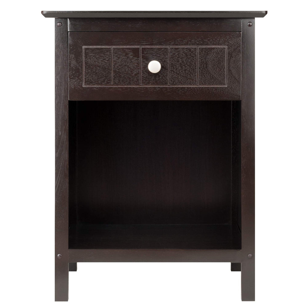 Ergode Wood Burke Home Office Printer Stand | Cottage Style Design | Adjustable Center Shelf | Ample Storage Space | Dark Coffee Finish | 19.84' W x 19.84' D x 31.1' H (99555-VV)