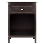 Ergode Wood Burke Home Office Printer Stand | Cottage Style Design | Adjustable Center Shelf | Ample Storage Space | Dark Coffee Finish | 19.84' W x 19.84' D x 31.1' H (99555-VV)