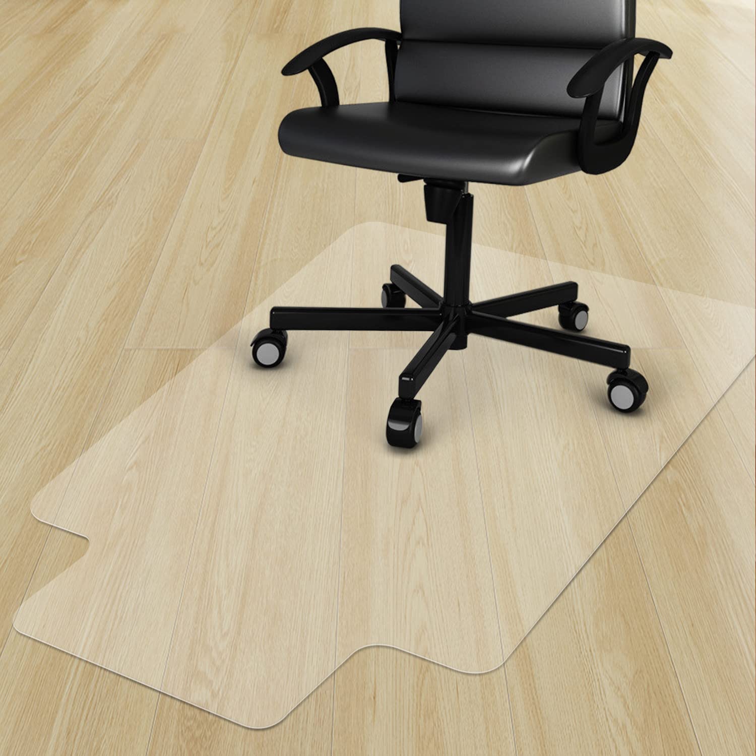 Azadx Clear Office Chair Mat 36'' X 48'', Durable Desk Chair Mat For Hardwood Floor, Heavy Duty Plastic Office Floor Mat Under Rolling Chairs For Easy Glide And Protection (36' X 48' With Lip)