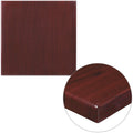 Flash Furniture Glenbrook 24'' Square High-Gloss Mahogany Resin Table Top with 2'' Thick Drop-Lip