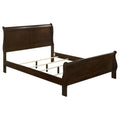 Coaster Home Furnishings Louis Philippe Traditional Bedroom Wooden Eastern King Size Sleigh Bed Frame 47-Inch Panel Headboard Cappuccino Brown 202411Ke