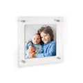 ArtToFrames Floating Acrylic Frame for Pictures Up to 16x16 inches (Full Frame is 20x20) with Muted Chrome Standoff Wall Mount H