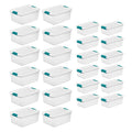 Sterilite 15 Qt Storage Box, 12 Pack Bundled with 6 Qt Plastic Bin, 12 Pack
