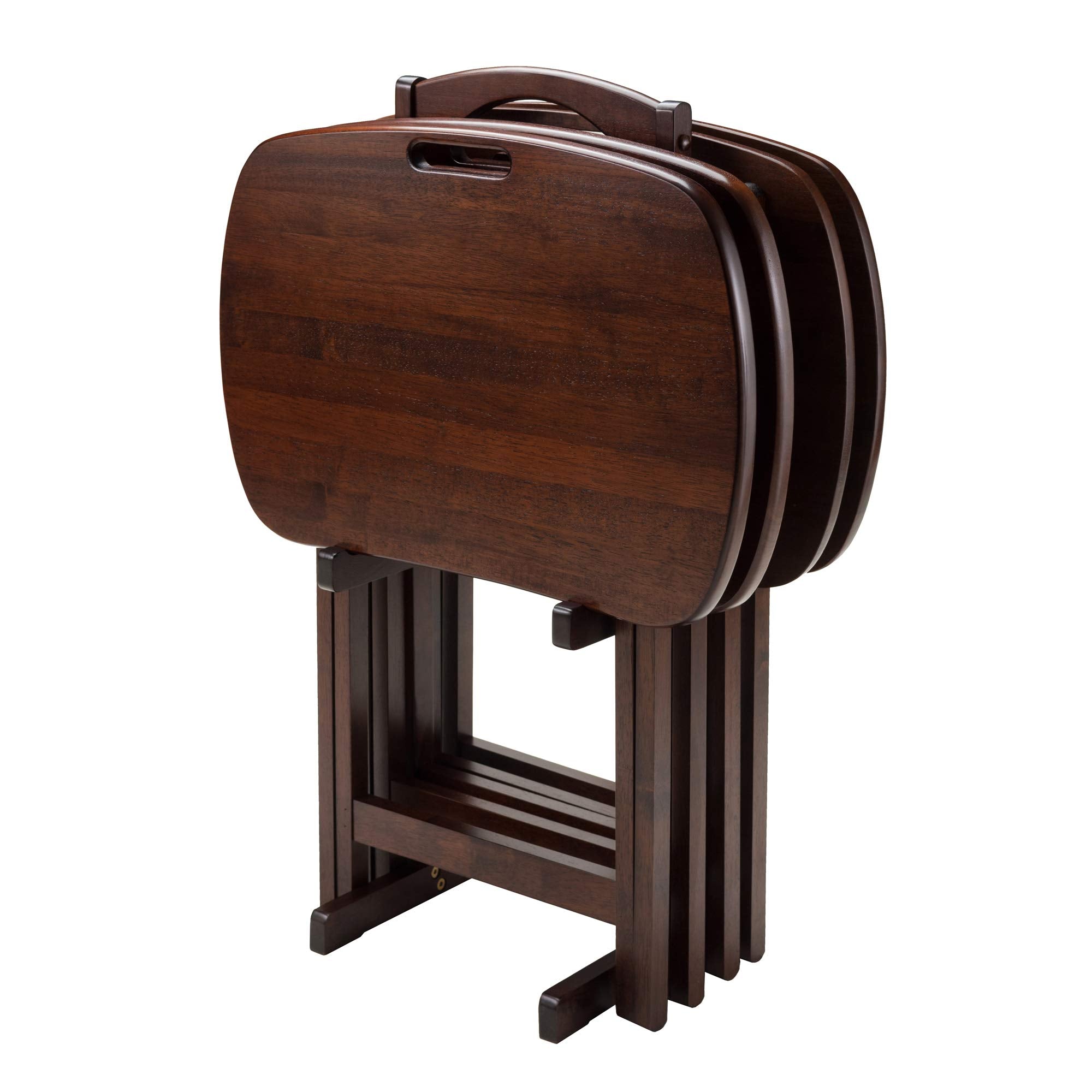 Winsome Lucca Snack Table, 22.83&quot;W x 25.79&quot;H x 15.67&quot;D, Brown,Walnut