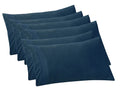 Elegant Comfort 6-Pack Solid Pillowcases 1500 Thread Count Egyptian Quality - Easy Care, Smooth Weave, Wrinkle And Stain Resistant, Easy Slip-On, 6-Piece Set, King Pillowcase, Navy