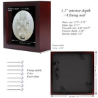 1Dot2 5X5 Small Shadow Box Frame Display Case, Grade A Natural Pine Wood Hd Glass Front Soft Linen Back, 1.2 Inches Interior Dep