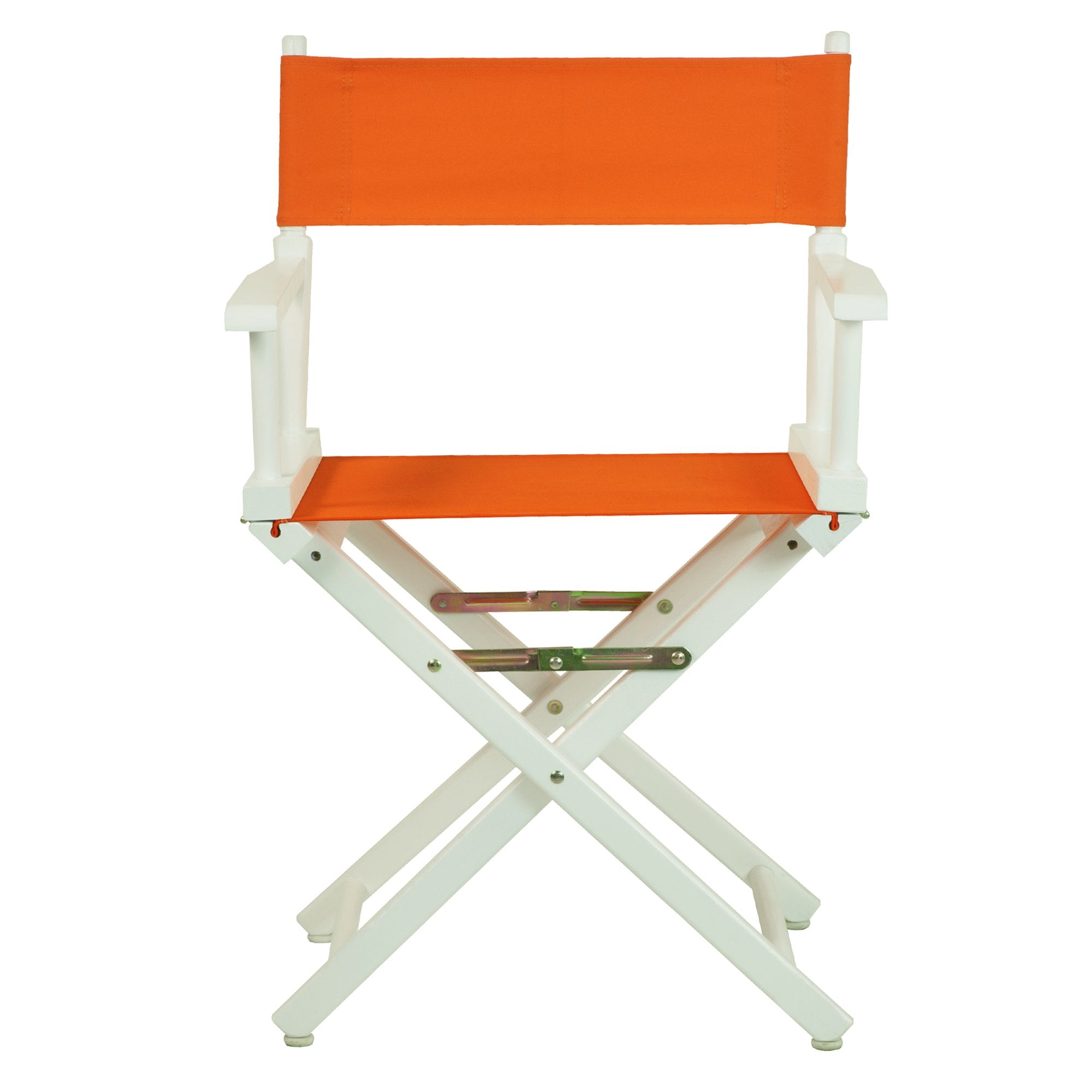 Casual Home 18" Director'S Chair White Frame With Tangerine Canvas