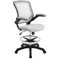 Modway MO-EEI-1423-GRY Veer-Reception Desk Flip-Up Arm Drafting Chair, 22.5"L x 25.5"W x 41.5-50"H, Gray