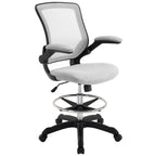 Modway MO-EEI-1423-GRY Veer-Reception Desk Flip-Up Arm Drafting Chair, 22.5"L x 25.5"W x 41.5-50"H, Gray