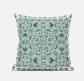 HomeRoots Dark Purple White 20â€ Aqua Geostar Zippered Suede Throw Pillow