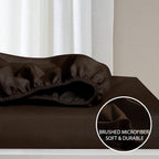 Cathay Home Essentials Ultra Soft Hypoallergenic Wrinkle Resistant Double Brushed Microfiber Bedding Sheet Set, Brown, King