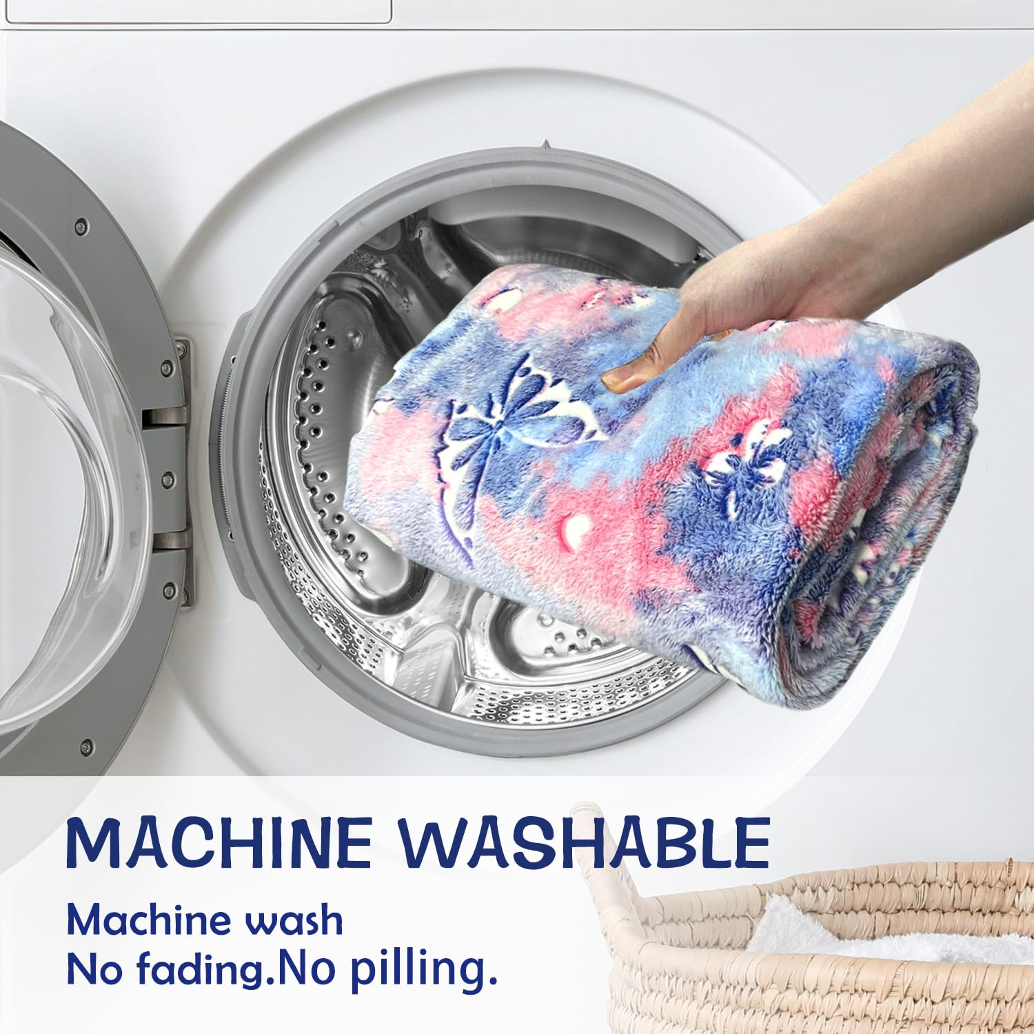 Sochow Butterfly Glow In The Dark Blanket For Daughters, Toys For 3-10 Year Old Birthday Presents, Soft Cozy Flannel Throw Blank