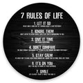 Amcove 7 Rules Of Life Motivational Quotes Round Mouse Pad Custom, Inspirational Quote About Life Mouse Pads For Computers 7.9 X