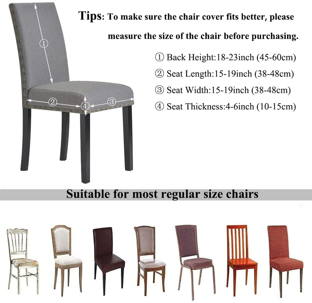 Hzdhclh Chair Covers For Dining Room Set Of 4,Stretch Spandex Grey Parsons Chair Slipcover 4 Pack,Removable Washable Dining Chai