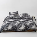 Karever Black Leaves Comforter Twin Black And White Palm Leaf Printed Comforter Sets Modern Boho Black Tropical Botanical Leaves