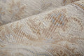 HomeRoots 514972 8 x 10 ft. Ivory & Orange Floral Hand Knotted Stain Resistant Rectangle Area Rug