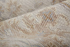 HomeRoots 514972 8 x 10 ft. Ivory & Orange Floral Hand Knotted Stain Resistant Rectangle Area Rug