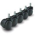 Breewell Pin Type Nylon Office Casters Wheel Chair (Black, 2 Inch)  Pack of 5