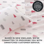 Great Bay Home 3 Piece 100% Turkish Cotton Twin Holiday Flannel Sheet Set | Cotton Christmas Bedding Sheets & Pillowcases | Warm