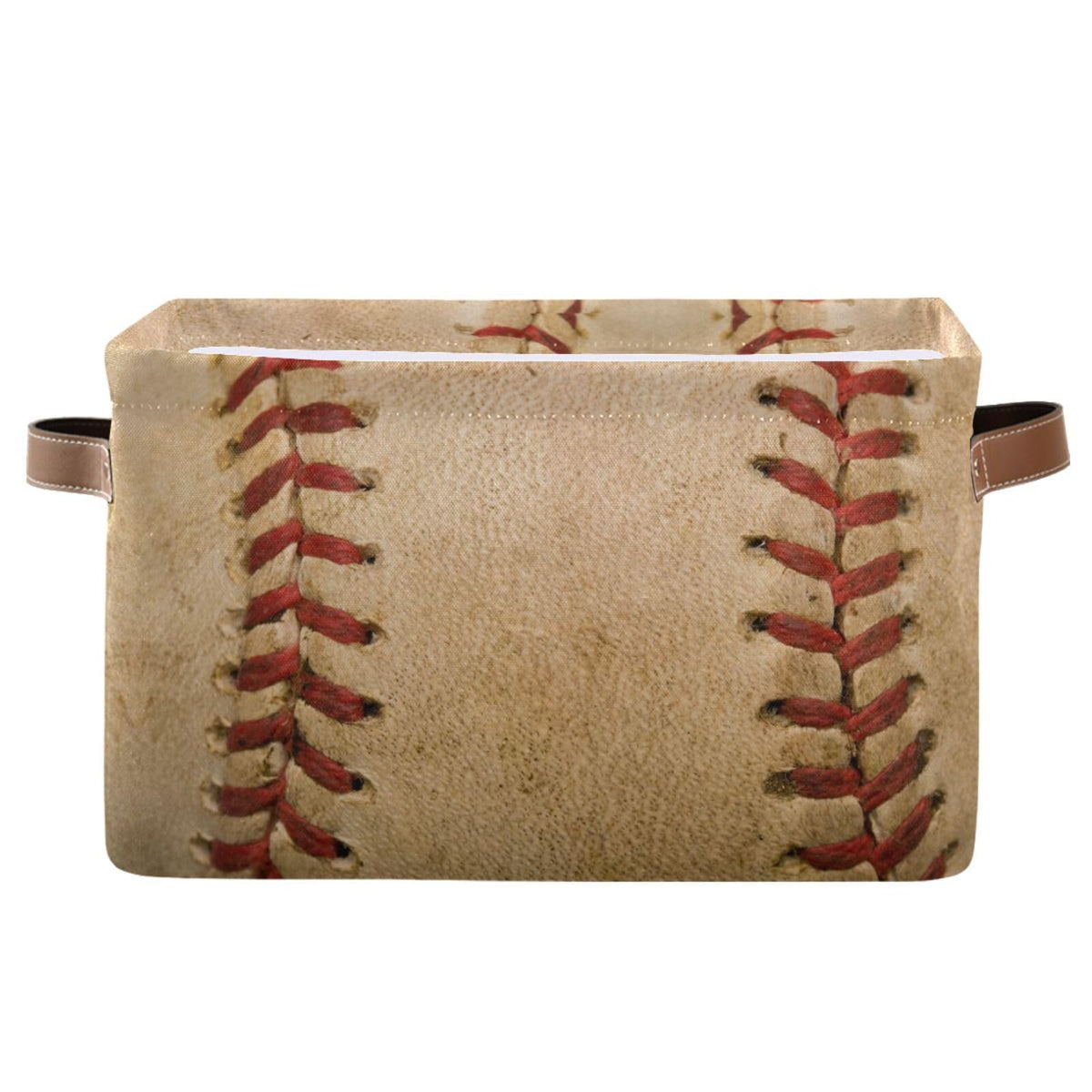 Baseball Rectangular Storage Basket Organizer Bin Shelf Baskets For Home Office Dorm