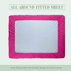 Elegant Comfort 1500 Premium Hotel Quality 18-21 Inches Deep - Extra Deep Pocket Single Fitted Sheet For High Mattress, Luxury And Softest, Smart Pocket - Wrinkle Free, King, Pink