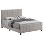 Coaster Home Furnishings Fairfield Contemporary Fabric Upholstered Queen Size Panel Bed Frame 50-inch Headboard Beige 305952Q